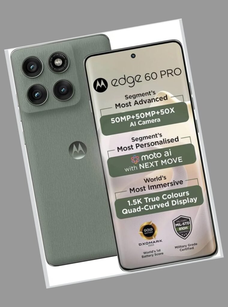 Motorola Edge 60 Pro 5G with curved pOLED display 125W fast charging and IP68 rating