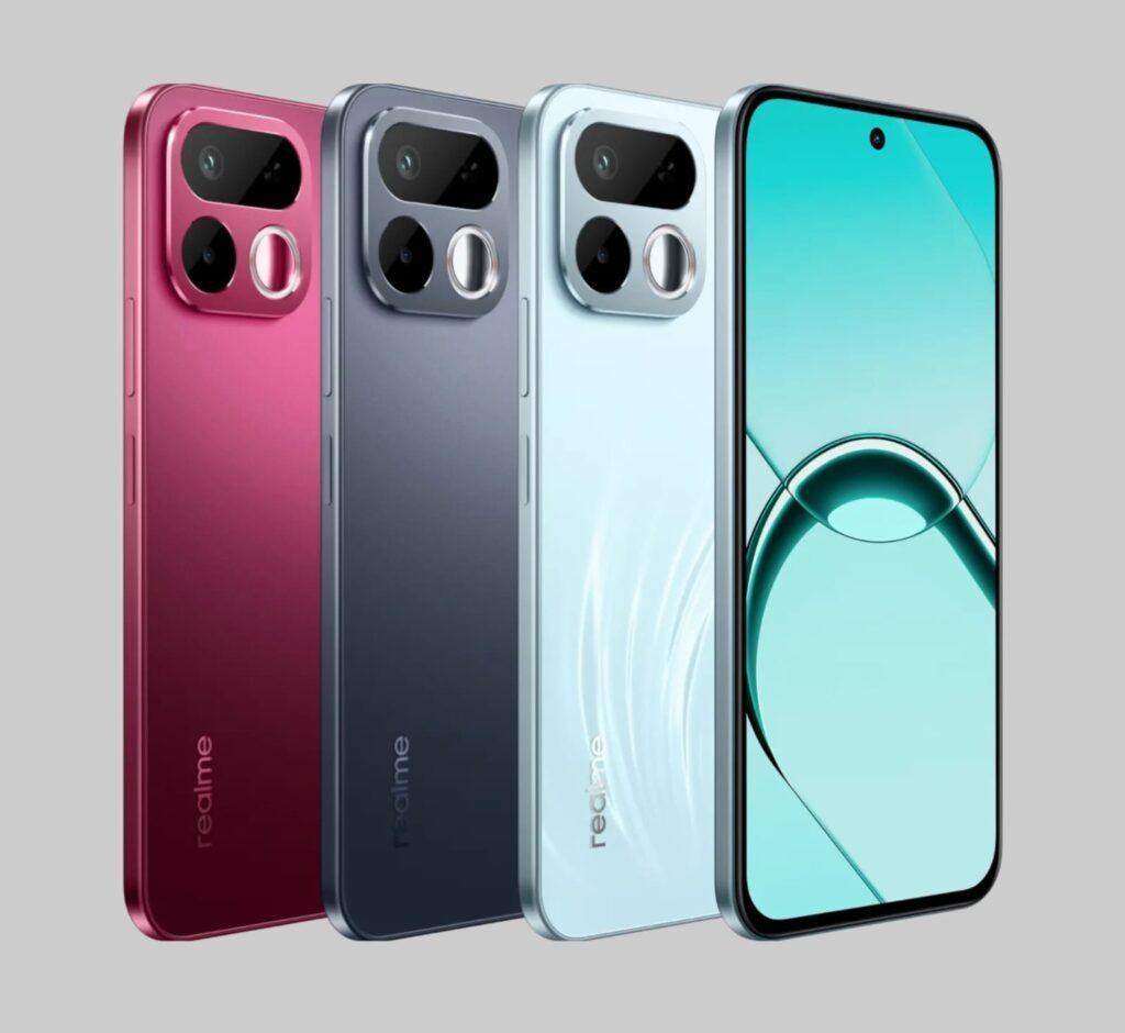 realme 16t 5g smartphone front display and back panel design