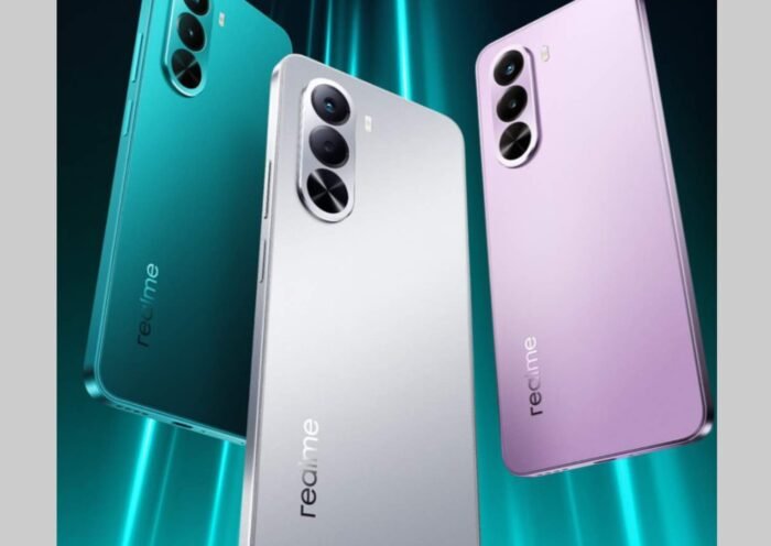 realme p4x 5g smartphone front display and back panel design
