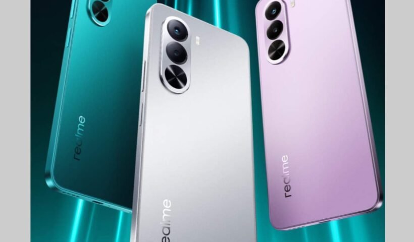 realme p4x 5g smartphone front display and back panel design