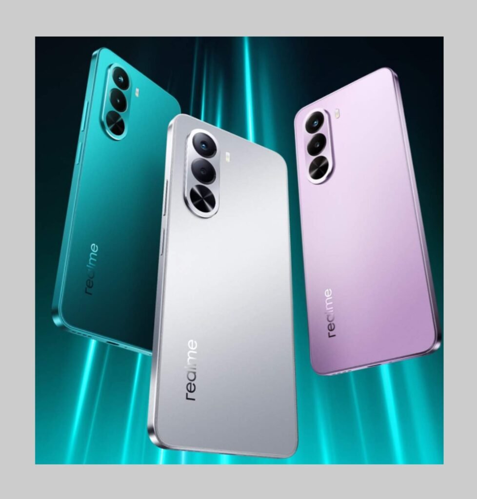 realme p4x 5g smartphone front display and back panel design