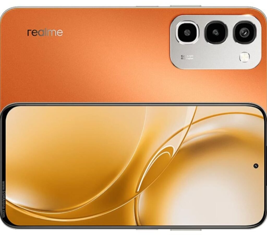 Realme Narzo 100x 5G smartphone showcase banner with MobileGyan branding