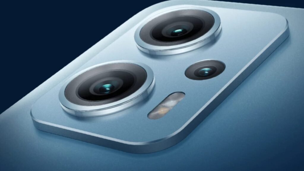 Redmi K50i 5G smartphone showing 144Hz display and 64MP triple camera