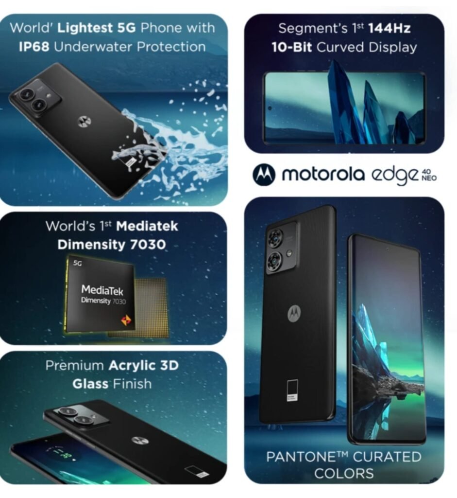 Motorola Edge 40 Neo 5G Peach Fuzz variant with curved display under 30000