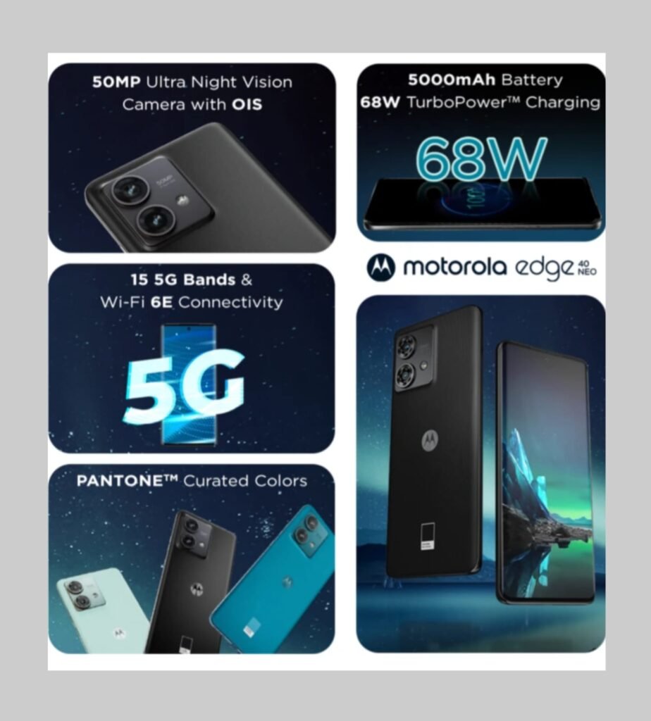 Motorola Edge 40 Neo 5G Peach Fuzz variant with curved display under 30000
