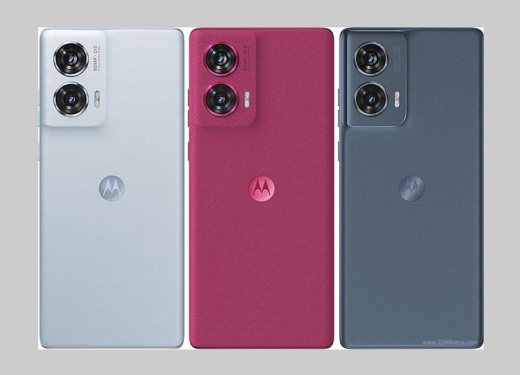 Motorola Edge 50 Fusion 5G smartphone with 3D curved pOLED display and vegan leather back