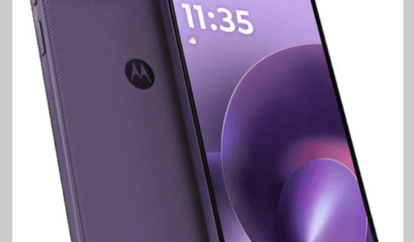 Motorola Moto G67 Power 5G smartphone with vegan leather back panel