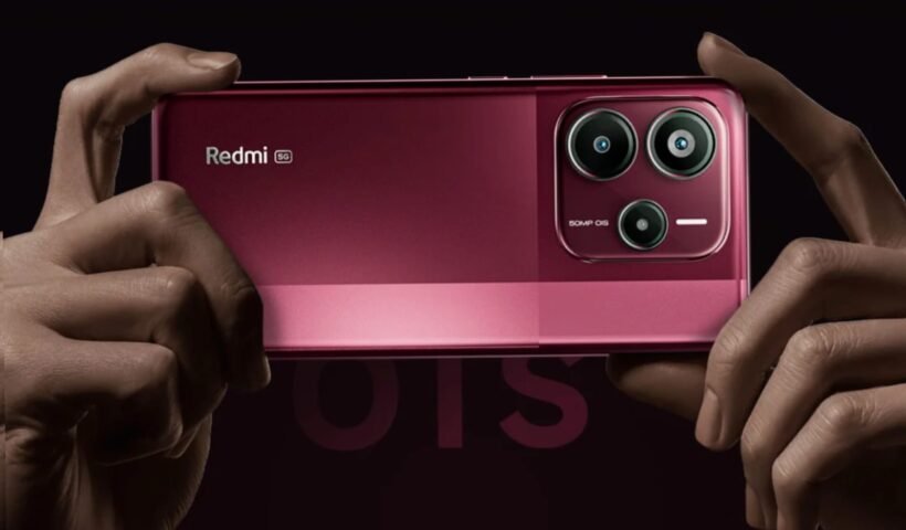 Redmi Note 14 SE 5G smartphone showcasing 6.67-inch 120Hz AMOLED display and 50MP Sony OIS triple camera