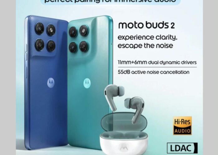 Motorola G37 Power 5G smartphone banner image showing front and back design