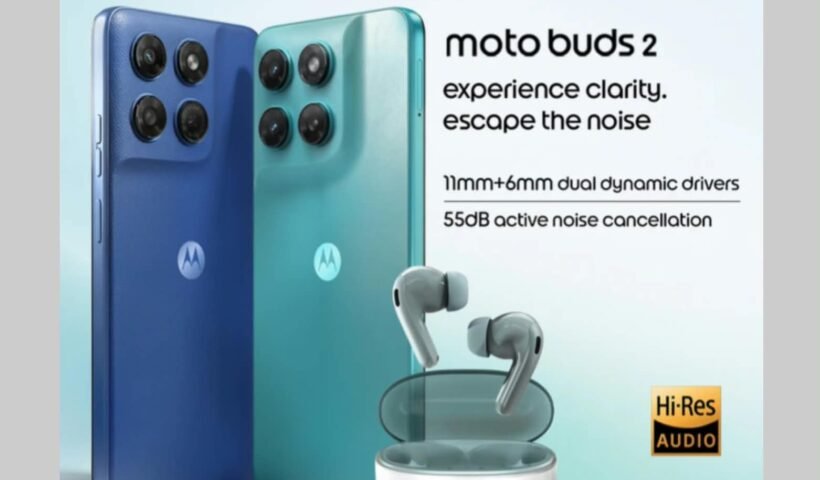 Motorola G37 Power 5G smartphone banner image showing front and back design