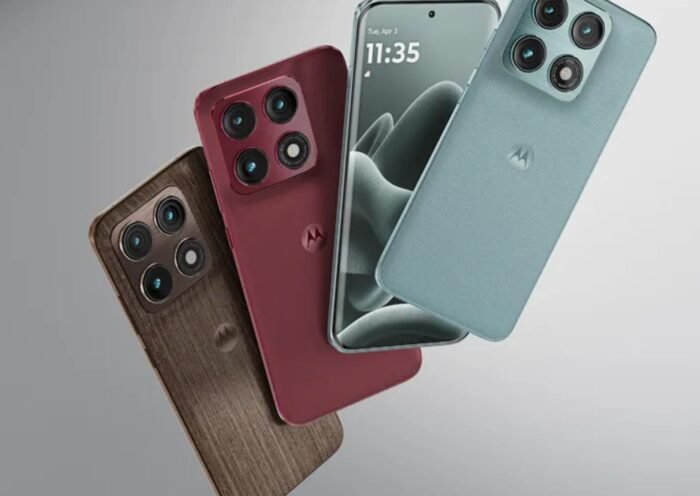 Motorola Edge 70 Pro Plus 5G in Pantone Zinfandel color showing quad curved AMOLED display and triple camera