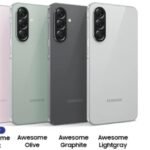 Samsung Galaxy A56 5G smartphone displaying 6.7 inch Super AMOLED screen and triple camera setup review on mobilegyan